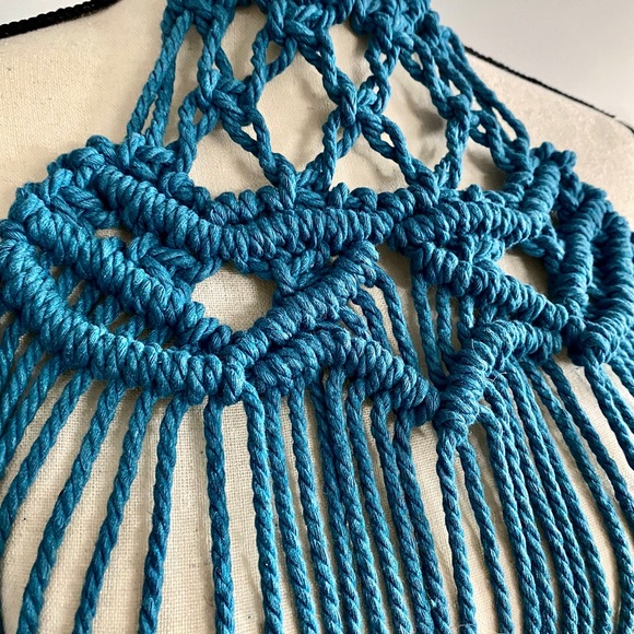 Handmade Macrame Crochet Dress Unique Small - Picture 14 of 16